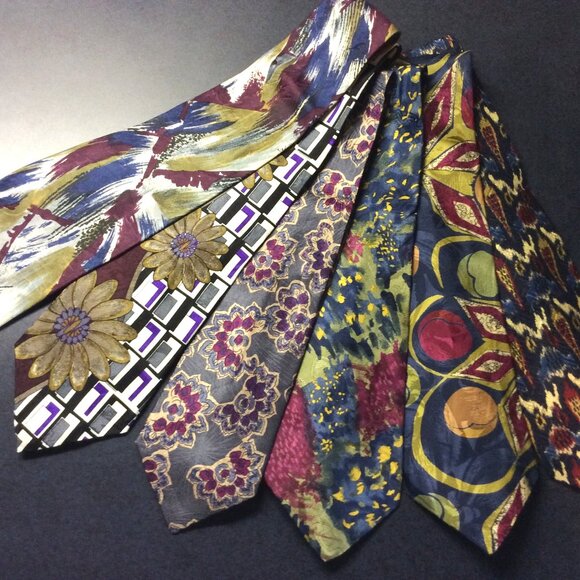 Men's Silk Ties Lot of 6 - Picture 1 of 1
